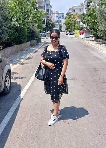 diğer Beden Papatya desenli elbise