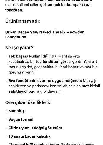 Urban Decay Stay Naked The Fix Pudra - Koyu Bej - Görsel 5