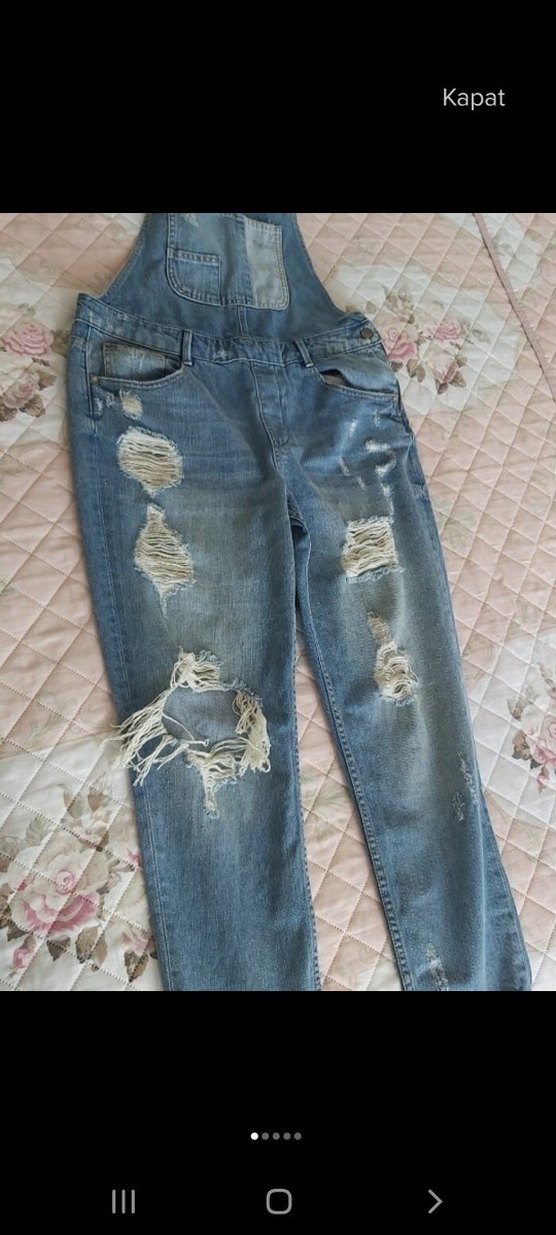 Kadın kot tulum - Görsel 2