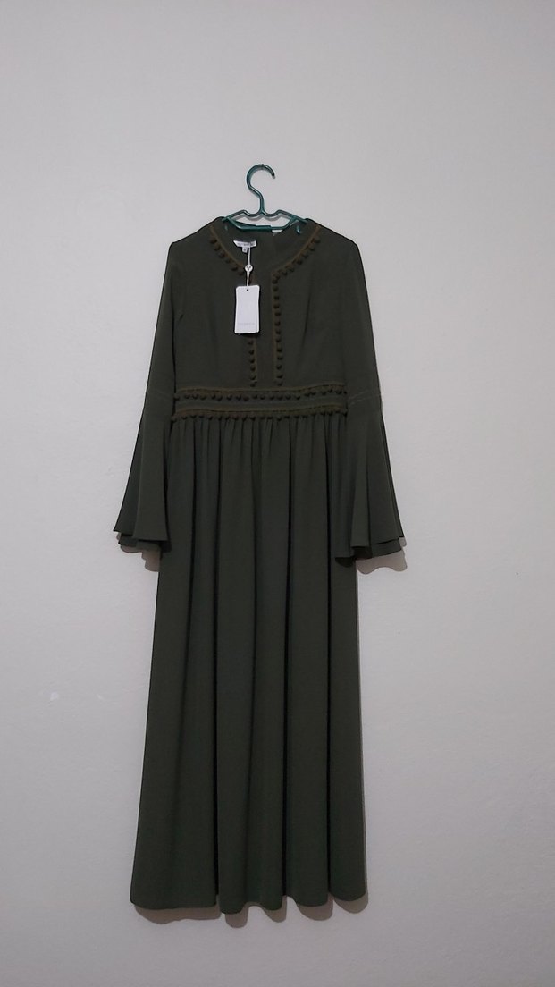 kadın uzun elbise - Görsel 2