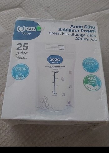 Anne Sütü Saklama Poşeti 25'li 200ml - Görsel 2