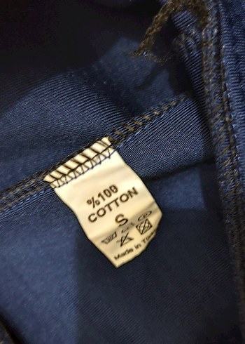 Mavi Elastik Belli Kadın Tayt - Görsel 5