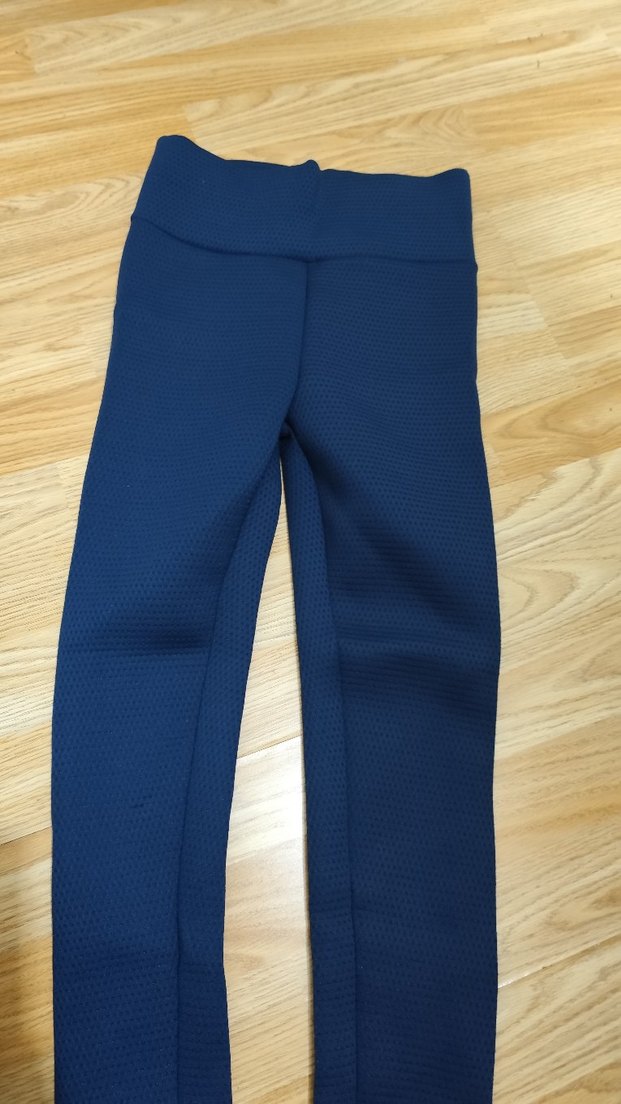 Mavi Elastik Belli Kadın Tayt - Görsel 3