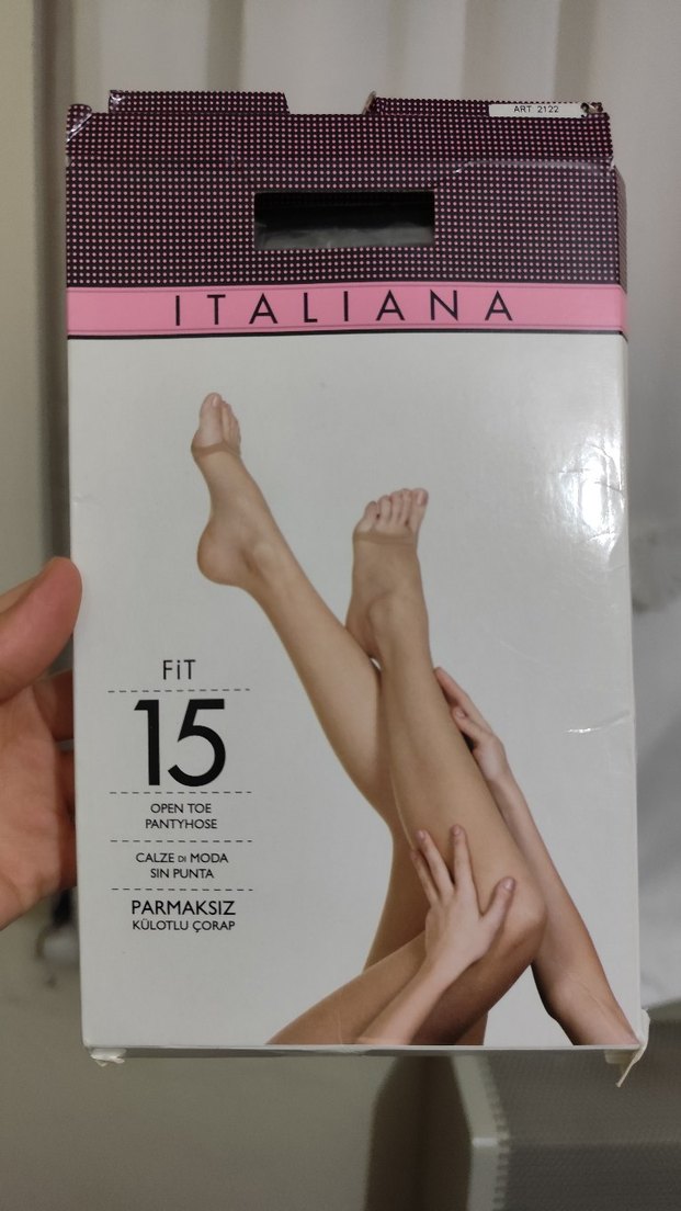 Bej Mini Transparan Çorap - Elastik, Açık Burun - Görsel 2