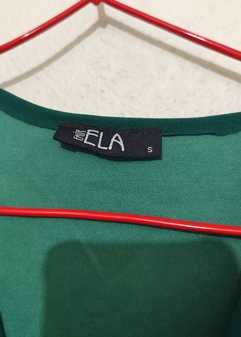 Yeşil V Yaka Midi Düğmeli Kadın Elbise - Görsel 5