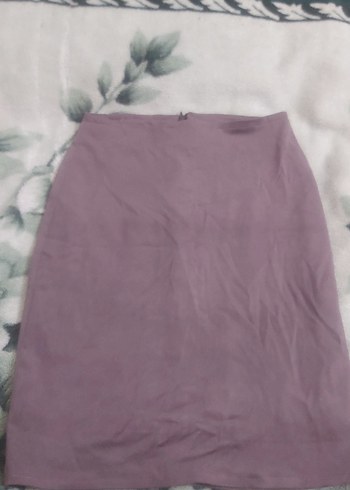 Mor Süet Midi Kalem Etek - Görsel 2