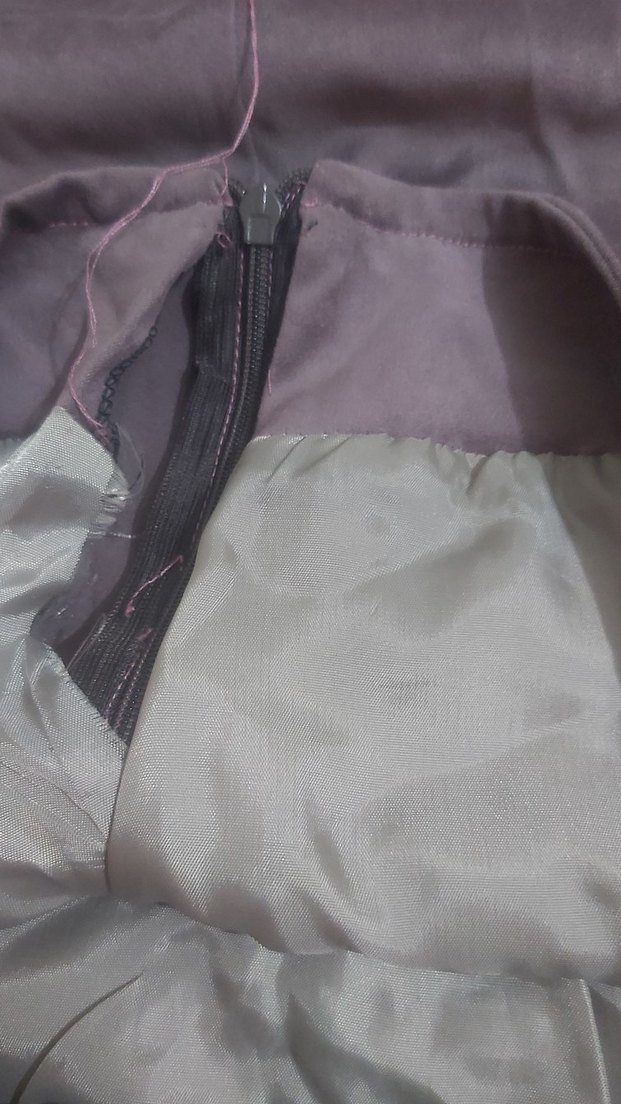 Mor Süet Midi Kalem Etek - Görsel 3