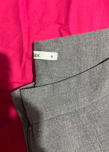 Gri Düğmeli Kadın Kumaş Pantolon - Görsel 3