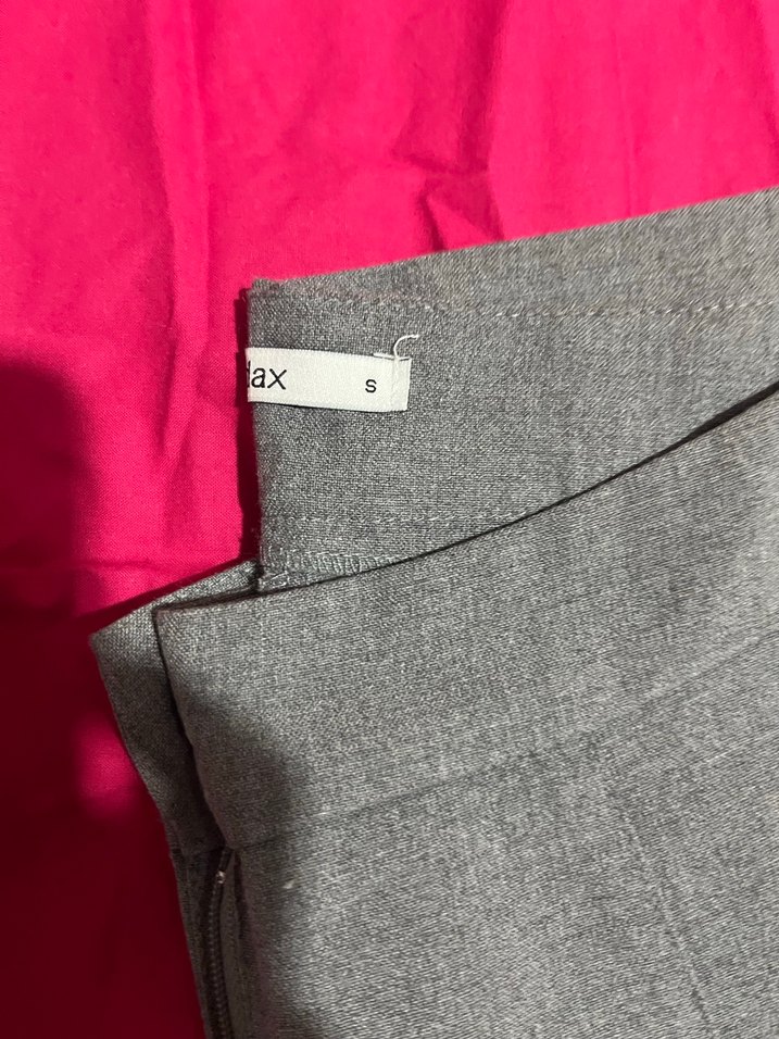 Gri Düğmeli Kadın Kumaş Pantolon - Görsel 3