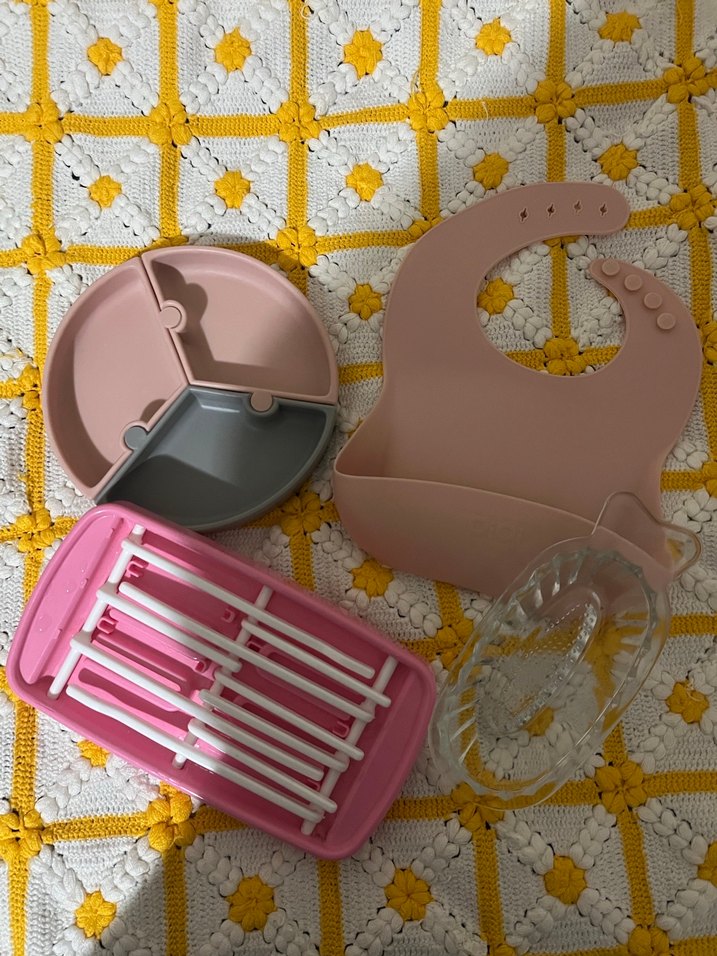 Pastel Pembe Çocuk Tabak ve Beslenme Seti - Görsel 2