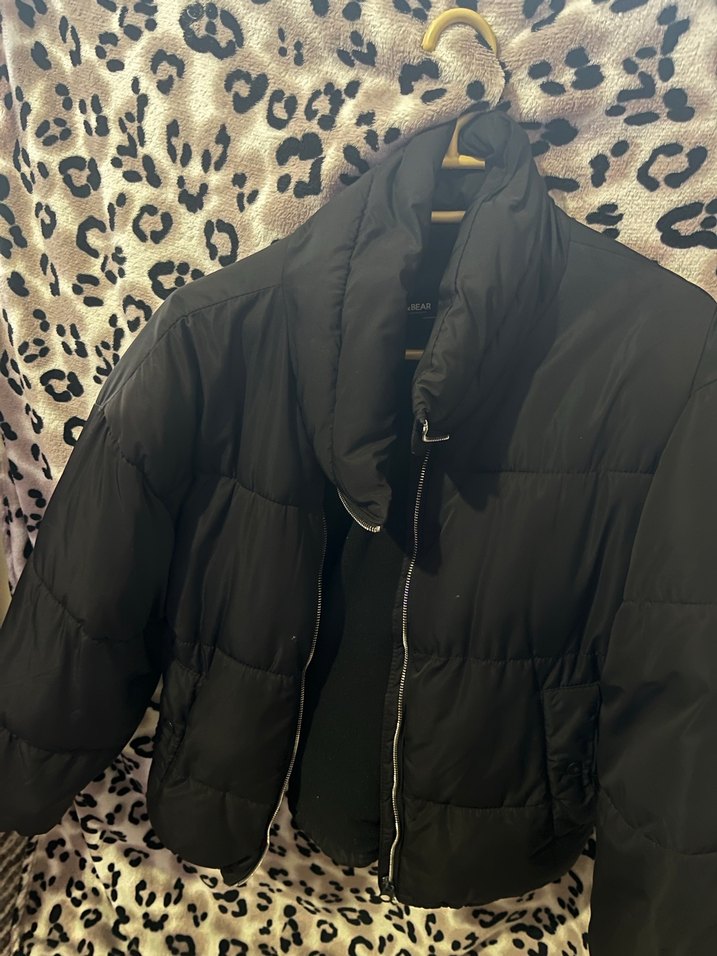 Kürk Detaylı Siyah Kadın Kışlık Mont - Görsel 2