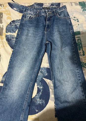 Mavi Bol Kesim Kadın Denim Jean - Görsel 2