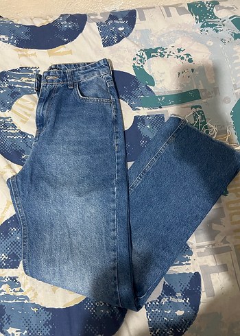 Mavi Bol Kesim Kadın Denim Jean - Görsel 4