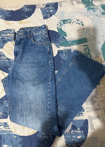 Mavi Bol Kesim Kadın Denim Jean - Görsel 3