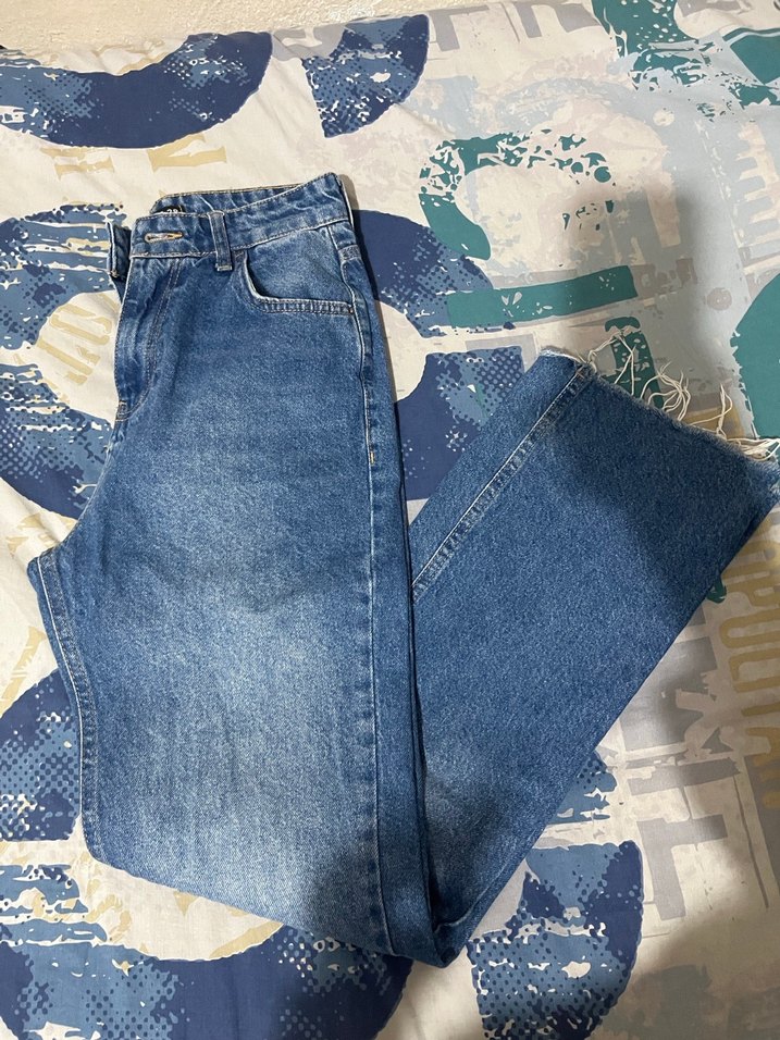 Mavi Bol Kesim Kadın Denim Jean - Görsel 3