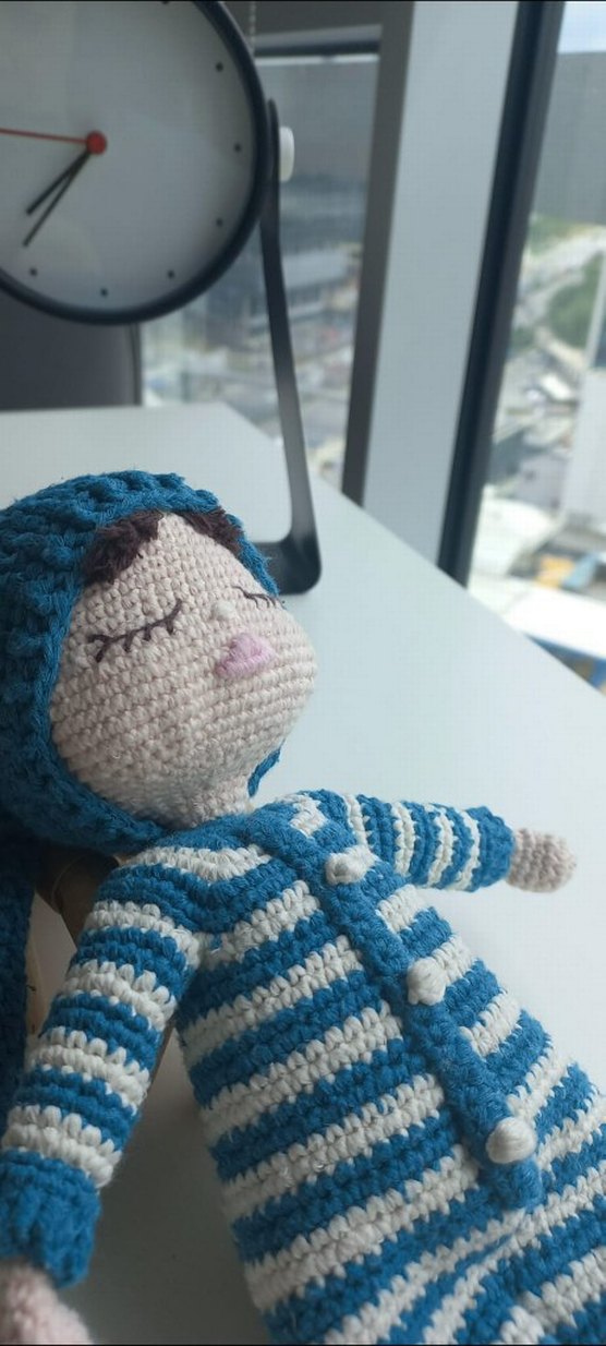 Uyku arkadaşı Örgü Bebek - Görsel 2
