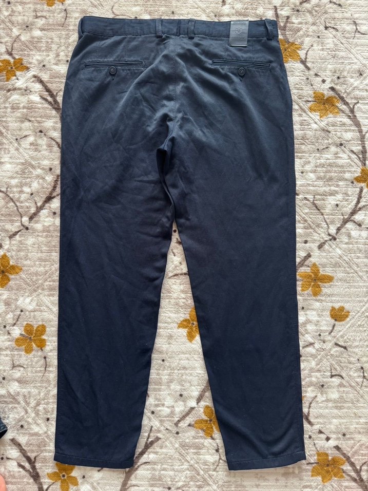 Erkek Lacivert Regular Fit Ofis Pantolonu - Görsel 3