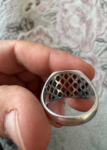 Osmanlı tuğrası gümüş erkek yüzük - Görsel 3