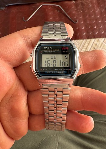 Casio Gri Vintage Dijital Erkek Saati orjinal - Görsel 3