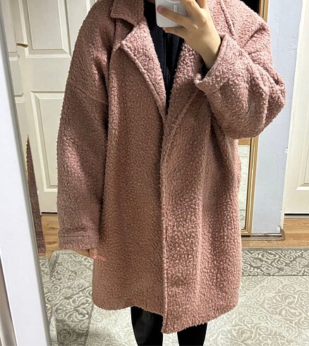 universal Beden Gül kurusu pembe arası kaban