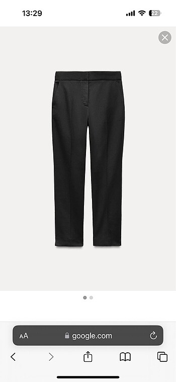 Zara yüksek beli lastikli kumaş pantolon