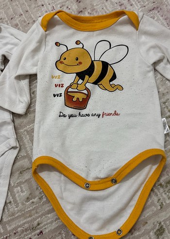 Uzun Kollu Pamuklu Bebek Body 2'li Set - Görsel 3