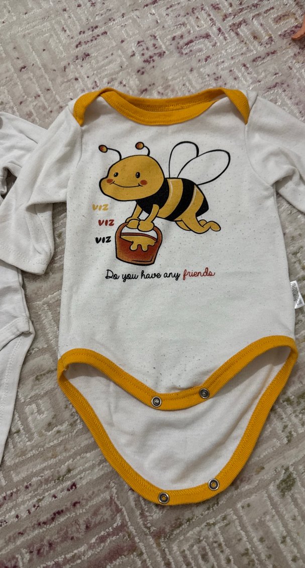 Uzun Kollu Pamuklu Bebek Body 2'li Set - Görsel 3