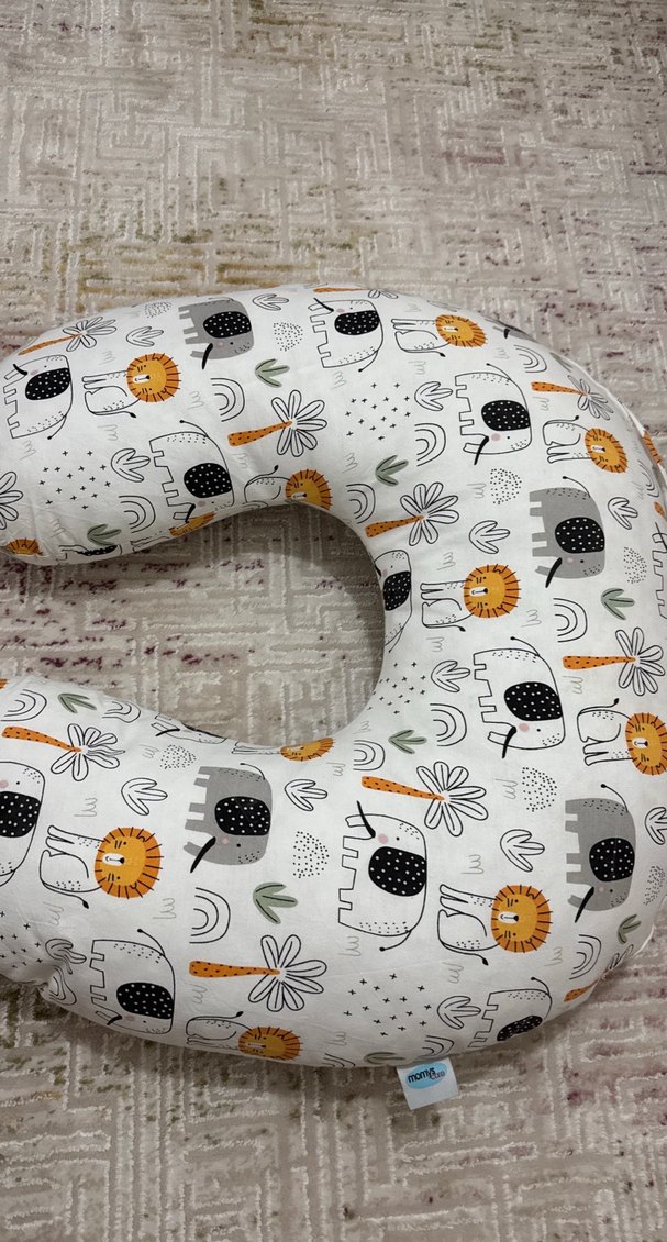 Desenli Gri Emzirme ve Hamilelik Yastığı - Görsel 2
