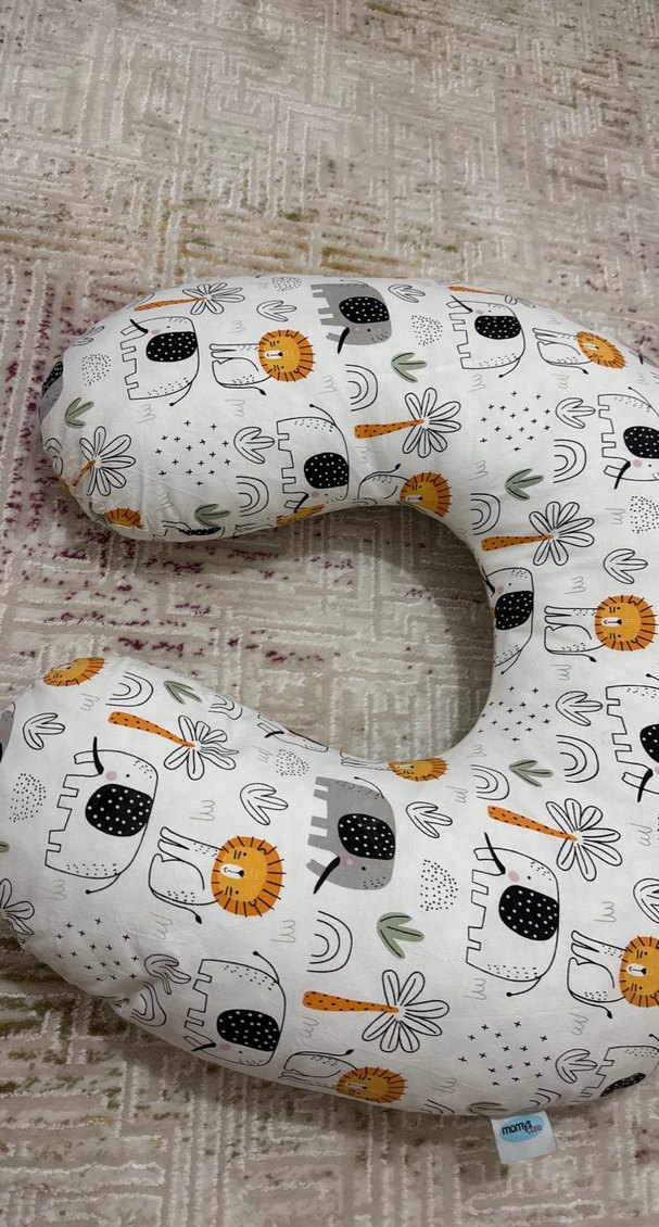 Desenli Gri Emzirme ve Hamilelik Yastığı - Görsel 3