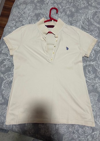 Krem Polo Tişört Kadın