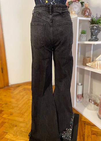 Zara Siyah Tie-Dye Kadın Kot Pantolon