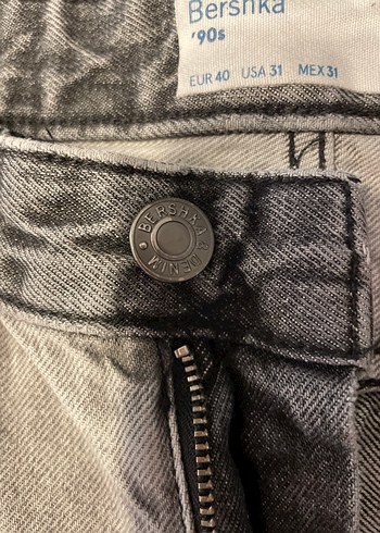40 Beden gri Renk Bershka jean
