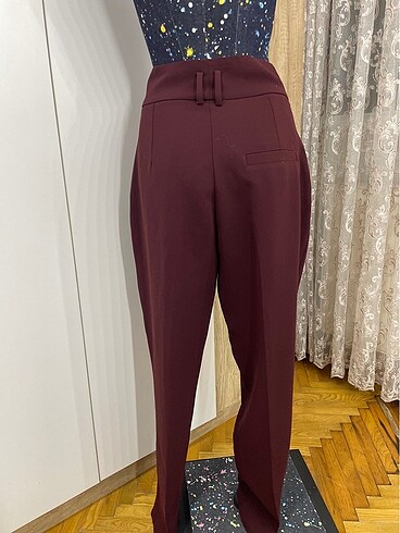 38 Beden bordo Renk Mango pantolon