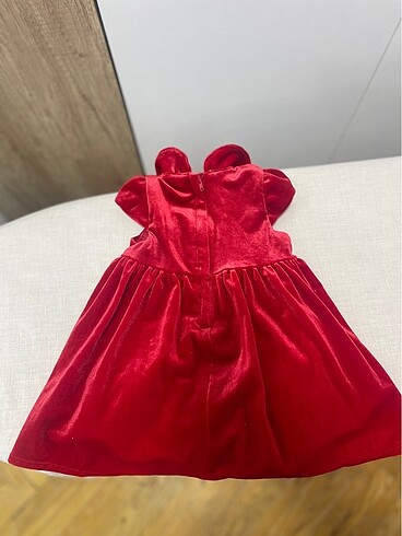 3-6 Ay Beden kırmızı Renk Bebek elbisesi