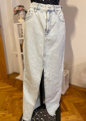 River ısland Denim Etek Yırtmaçlı Rahat Kesim
