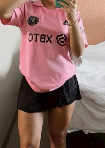 Adidas Pembe Messi Forması Yakalı KADIN İnter Miami Forması