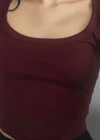 Zara Bordo Crop trendyol SIFIR