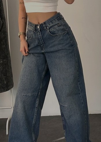 32 Beden mavi Renk nona butik baggy