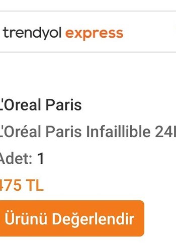 Loreal Paris ORIJINAL L'Oréal Paris İnfaillible Kapatıcı - 326 Vanilla SIFIR.