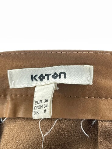 36 Beden kahverengi Renk Koton Mini Etek %70 İndirimli.