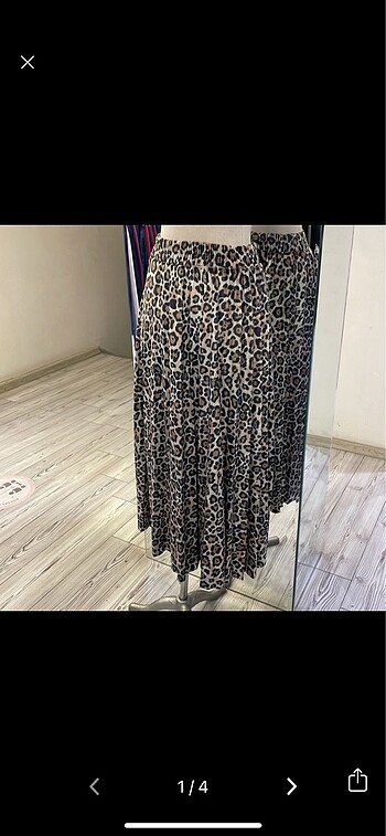 Leopar etek içi astarlı