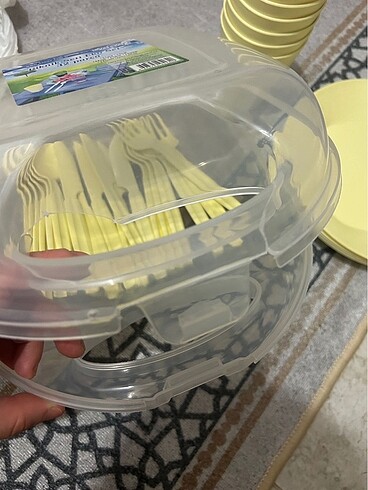 Sarı renk piknik seti - Görsel 6