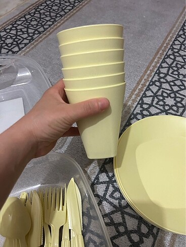 Sarı renk piknik seti - Görsel 8