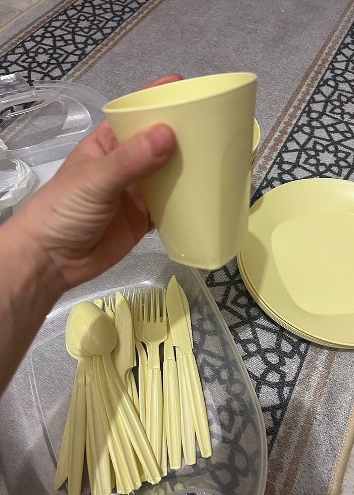 Sarı renk piknik seti - Görsel 3