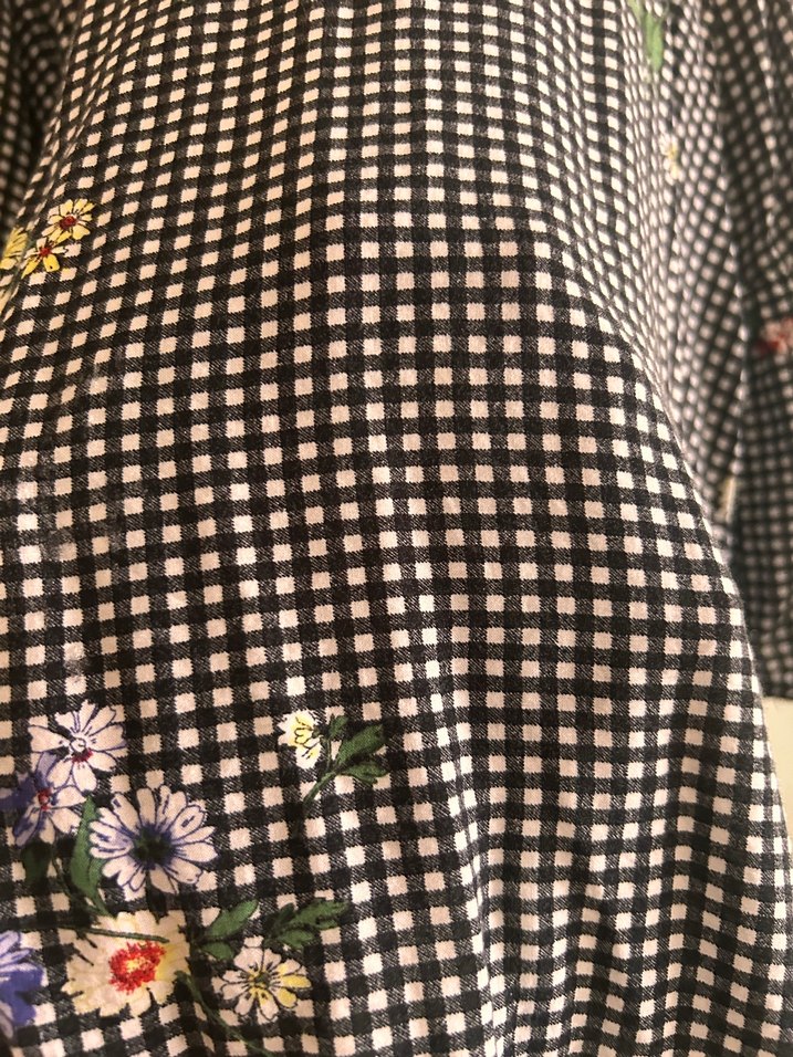 Nakışlı, Uzun Kollu, Salaş Kadın Bluz - Görsel 4