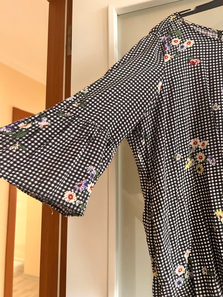 Nakışlı, Uzun Kollu, Salaş Kadın Bluz - Görsel 2