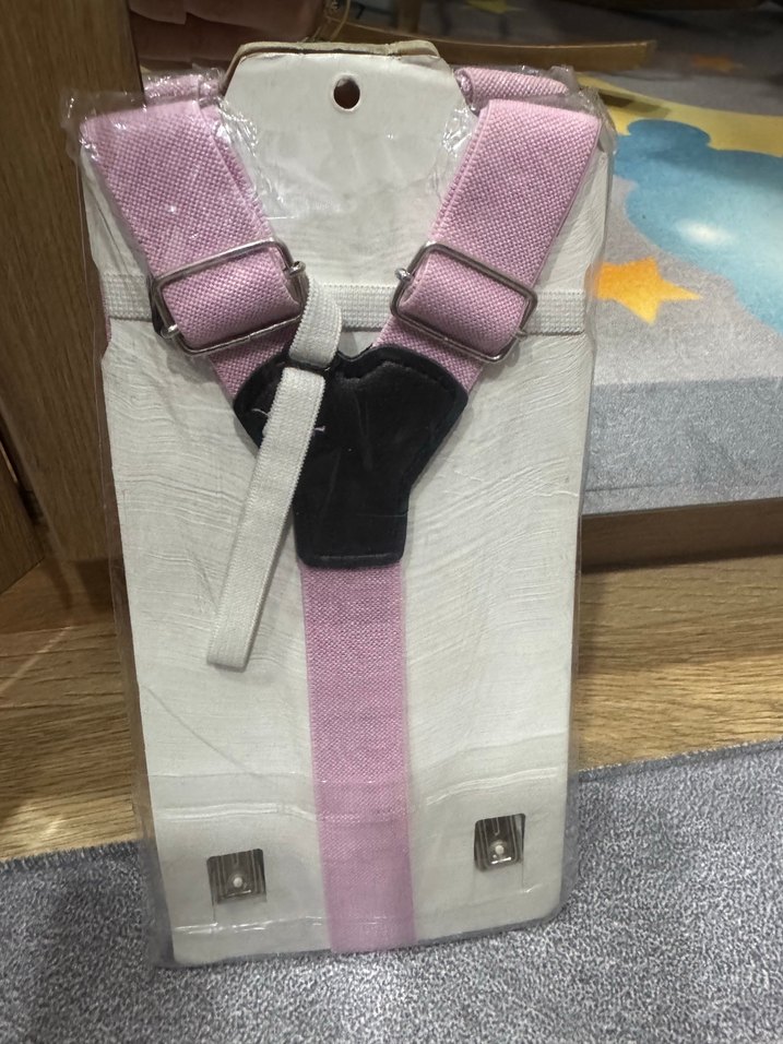 Pembe Vintage Çocuk Papyon ve Askı Seti - Görsel 3