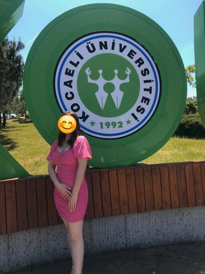 Drapeli balon kol pembe mezuniyet elbisesi - Görsel 2