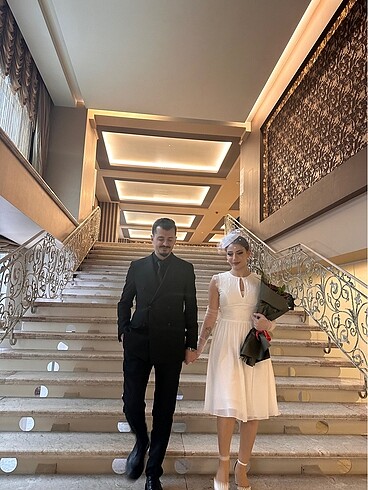 36 Beden beyaz Renk Beyaz elbise nikah elbisesi