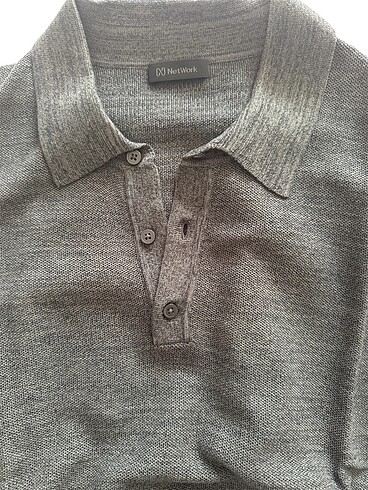xl Beden gri Renk Polo Yaka